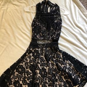 Bebe mixed media cocktail dress